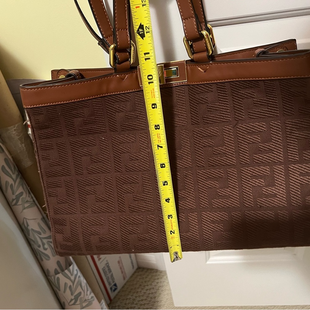 Fendi canvas & leather purse vintage bag purse - Picture 4 of 16